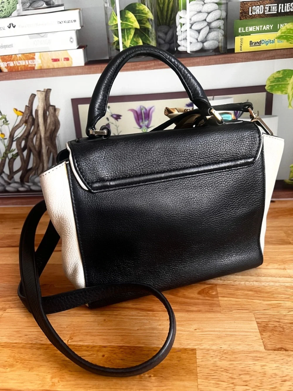 Kate Spade Crossbody Bag Top-Handle Purse Satchel w Scarf Accent Laurel Wesley - Picture 4 of 12